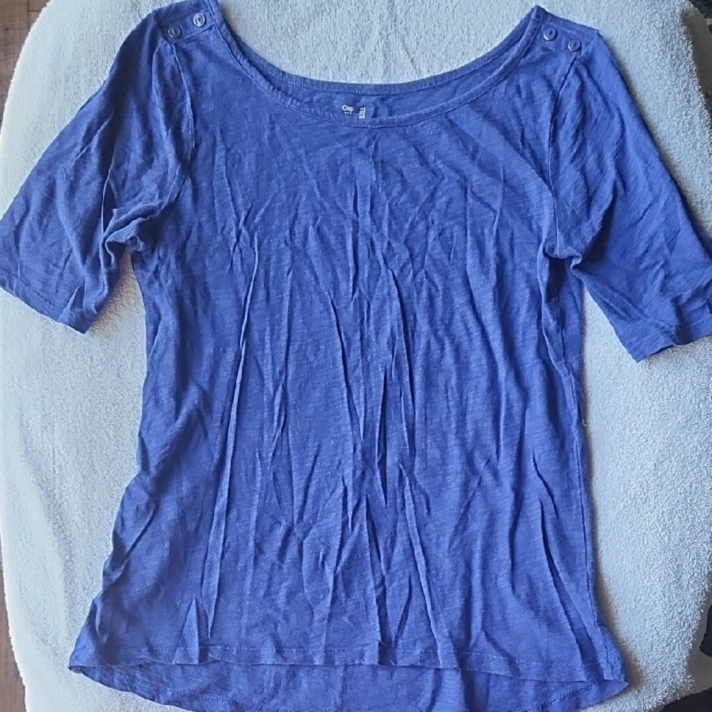 GAP Women's Short Sleeve Blue Tee
